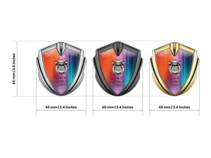 Metal Domed Emblem Minimal Style Luxury Look